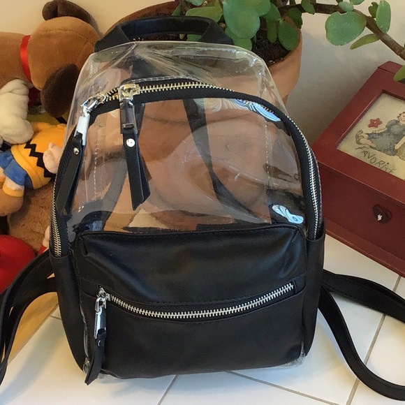 Handbags - Partial See-Thru Vinyl Backpack (#13)